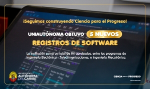 Uniaut&oacute;noma obtuvo 5 nuevos registros de software creados por estudiantes de Ingenier&iacute;a Electr&oacute;nica y Telecomunicaciones